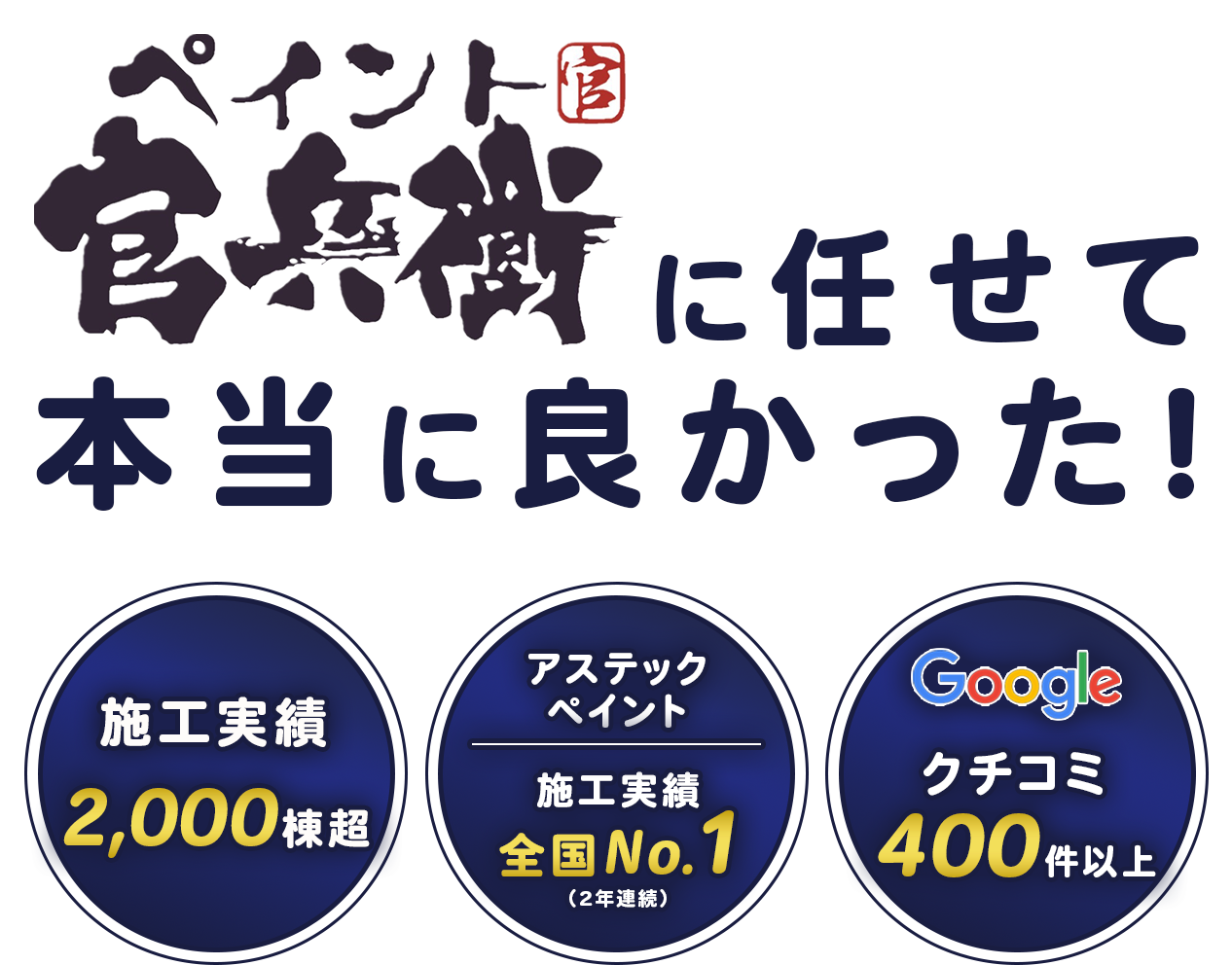 提案力と誠実さでお客様から選ばれる塗装専門店ペイント官兵衛
